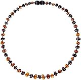 Baltic Amber Teething Necklace for Babies - Lab-Tested - Comes With Silicone Teething Necklace - Bar