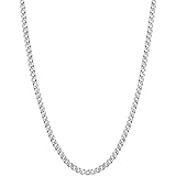 ChainsPro 3/6/9/12mm Silver Tone/Black/Gold Plated Chains for Men, Mens Necklace Chains Stainless Steel Cuban Link Chain Neck