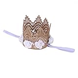 Domybest　ベビー ヘアバンド クラウン　王冠　キッズ 子供 カチューシャ 髪飾り ヘアアクセサリー 女の子 新生児 赤ちゃん 出産祝い 誕生日 記念撮影 内祝い お宮参り100日記念 こどもの