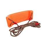 Baosity 全4色　荷重150キロ　子供と大人　ブランコ　ベアリング　ロープ　座席用　ハンギング　屋外　遊び場　調整可能　　 - オレンジ