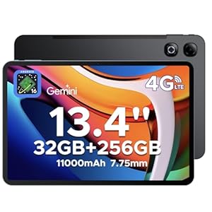 DOOGEE Tab G6 Max 13.4インチ Android 16 タブレット 90Hz UNISOC T7820 16GB+256GB 11000mAh 4G対応