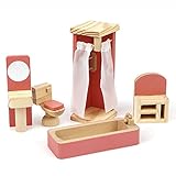 おままごと ミニ家具 ミニチュア ドールハウス バスルーム 木製 木のおもちゃ 赤ちゃんおもちゃセット 女の子 家具セット プレゼント