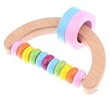 MagiDeal木製ベビーRattle教育Grasping Rattle Montessori Toys – Rattle製半円型