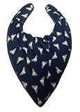 Adult Dribble Bib Bandana Special Needs 2 Pack 1 x Navy/White Bees 1 x Black/Small White Butterflies