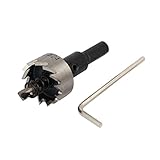 uxcell　ホールソー　ドリルビットホールソー　シルバートーン　ブラック　HSS　24mm