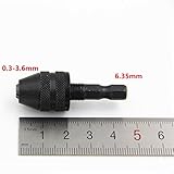 キーレスドリルチャックビット六角シャンクアダプタコンバータクイック変更。 0.3-3 6 mm