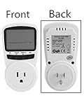 プラグイン電源メータースイッチ、電気電子エネルギー消費モニターソケット 120V US Plug ホワイト Walfront5k6gwg8zsd-01