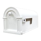Gibraltar LM11000W Laurel Decorative Plastic Post Mount Mailbox, Arctic White [並行輸入品]