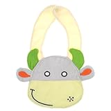 uxcell よだれかけ　赤ちゃん用　ビブ　ベビー キッズ 幼児 ランチ 唾液 タオル イエロー グレー グリーン
