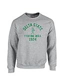 NCAAデルタ状態Statesmenマスコットブロックアーチクルーネックスウェットシャツ、M、スポーツグレー