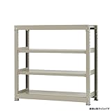 中量棚500kg 単体 幅120×奥行60×高さ120cm 4段 ニューアイボリー 500kg/段