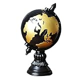 BininboxレトロスタイルTellurion Globeモデルコインポット銀行保存お金ボックス樹脂ギフト