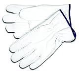 MCR Safety 3603L Select Grain Goatskin Driver Gloves with Straight Thumb, White, Large, 1-Pair [並行輸入