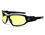 Ergodyne Skullerz Loki Safety Sunglasses / Goggles - Black Frame, Yellow Lens by Ergodyne