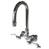 Elements of Design DT0721PL Hot Springs Wall Mount Clawfoot Tub Filler, 4-3/4' in Spout Reach, Polis