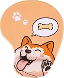 Newseego マウスパッド かわいい リストレスト 一体型マウスパッド 低反発リストレス 人間工学 クッション キャラクター 滑り止め 水洗い 耐久性良い 手首 疲労軽減 ゲーム 仕事用 パソコンパッド おしゃれ 小型 犬