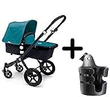 Bugaboo Cameleon3 Complete Stroller 2015, Petrol Blue/Black + Bugaboo Cup Holder by Bugaboo [並行輸入品]