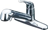 LIXIL(リクシル) INAX キッチン用 台付 ツーホールタイプ 浄水器内蔵シングルレバー混合水栓 微細シャワー付 メッキ JF-2430S(JW)