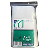 酒井化学工業 チャック付ポリエチレン袋 ミナジップ ケース販売 0.04×70×50mm A-4 21000枚入