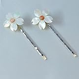 【2個セット】 桜 ヘアピン 夜光貝 & 深海珊瑚製