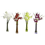 Nearly Natural Mini Phal With Colored Vase Set of 4 [並行輸入品]