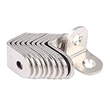 NOPTEG 直角ブラケット 棚受け アングルブラケット コーナーブレース ラウンドエンド90度コーナー 金具 20x20mm (10)
