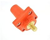 Leviton 16-seriesテーパ鼻 – メス – パネルコンセント – 90 ° – ねじ付きスタッド – cam-typeコネクター オレンジ 16R24-UO 1