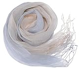 [party100] 箱付 麻100% 天然リネン 羽織りにも活躍する大判サイズ リネンストール (C)