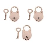 BCP 3pcs Mini Archaize南京錠キーロック付きキー