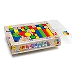 Erziドイツ語基本建物ブロック木製玩具、36 x 21 x 6.2 CM