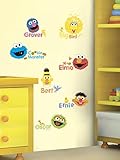 ルームメイツ(RoomMates) 壁に貼ってはがせるウォールステッカー セサミストリート スクリブル