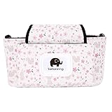 YUANSHOP1 おしゃれ ベビーカー用バッグ 小物 収納 ベビーカー ドリンクホルダー 大容量 オーガナイザー ポケット オックスフォード材質 (スタイル-04)