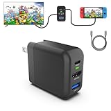 【日本正規品】Basicolor Switch ドック充電器 ゲーム同時に充電 Switch充電器 新半導体素材GaN タイプC充電器