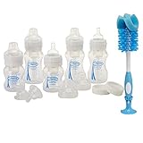 Dr. Brown's Natural Flow Wide Neck Newborn Feeding Set with Bottle Brush (Deluxe Blue) by Dr. Brown'