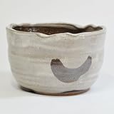 信楽焼 白ゆう中深 山野草鉢 5号 幅15cm×高さ9cm