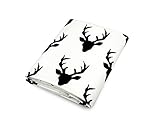 Olli & Lime Deer Crib Sheet Black/White [並行輸入品]