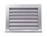 角型ガラリ（水切付） 標準（網なし）シルバー SAG-150x300　　新協和