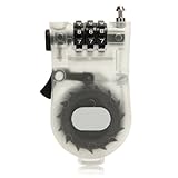 SODIAL(R) BMXバイク自転車サイクルケーブルコンビネーションロックヘルメット荷物安全ホワイト