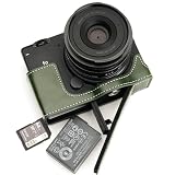[恵＼イーサン] TP Original Sigma fp 専用 オープナブルタイプ ハンドメイド本革 ボディケース 互換 電池交換便利 底面開閉 ハンドメイド本革ハーフカメラケースバッグカバー (グリーン)