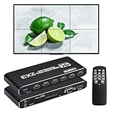 2x3 HDMI ビデオウォールコントローラー 4K@30Hz HDディスプレイ 1920x1080P 60Hz RS232 映像入力 6 HDMI 出力 リモコン付き、縁消し、180°回転切り替え、14つのディスプレイモード 2x3、2x2、3x2 1x1、1x2、1x3、1x4、1x5、1x6、2x1、3x1、4x1、5x1、6x1