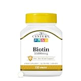 21st Century Biotin Tablets, 10,000 mcg, 120 Count by 21st Century