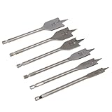 Silverline Flat Wood Drill Bit 6pce 75mm Set 6 Piece Power Tools Accessories New
