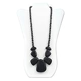 Bumkins Nixi Rocca Silicone Teething Necklace, Onyx [並行輸入品]
