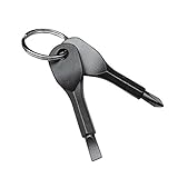 ULTY どこでも ドライバー ２本セット キーホルダー型 ミニドライバー 工具 (ブラック) UL-DKDMDORA-BK