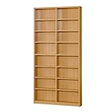 小島工芸 日本製 組立不要 健康仕様のFフォースター 耐荷重に優れた中がしっかりつまった丈夫な棚板 奥行15.8cm 薄型オープンラック SOP-90H ライト [幅90cm 高さ180.3cm] 2341385