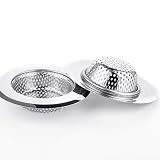 lavavida Kitchen Sink Strainer、2パックステンレススチールDrain Strainerバスケット、完璧ゴミのDisposal、Largeワイドリム4.5 "直径¡ STR