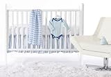 SwaddleDesigns 5 Piece Lightweight Crib Bedding Set with Crib Skirt, True Blue, 0-3months [並行輸入品]