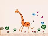 Pop Decors PT-0085-Va Beautiful Wall Decal Cute Giraffe [並行輸入品]