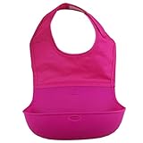 YY-Shop ベビー エプロン 食事 シリコン お食事用防水ビブ 離乳食 赤ちゃん 幼児 食べこぼしポケット付 コンパクト お出かけ 軽量 0~3歳 (3バラ色)