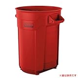 ラウンドダストボックス120 イメージ：レッド BMTCU32R Suncast アメリカ輸入品 ポリバケツ